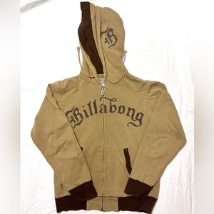 Y2K Billabong embroidered zip up hoodie
